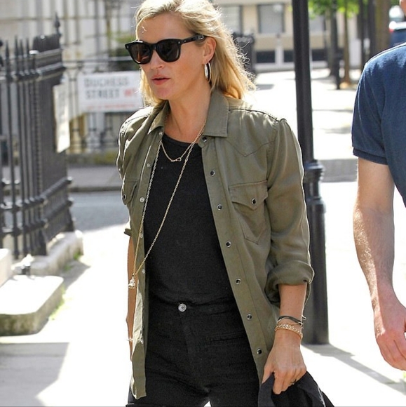 Penningtons-jacket,army green,brass hardware,utility, - Picture 13 of 14